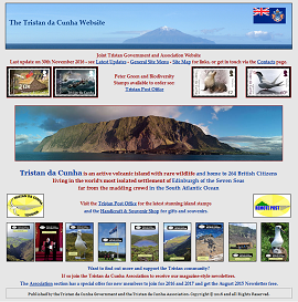 The old Tristan da Cunha Home Page