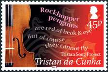 Tristan Song Project, 45p Violin stamp