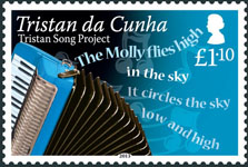 Tristan Song Project, £1.00 Accordion stamp