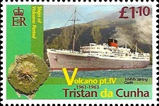 1961 Volcano Series - Part 4, £1.10p stamp