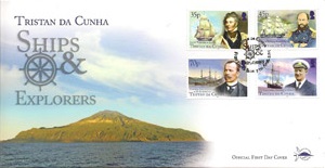 Ships and Explorers: First day cover