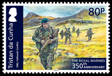 350th Anniversary of the Royal Marines, £0.80 - Falklands Conflict, 1982