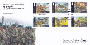 350th Anniversary of the Royal Marines: First day cover