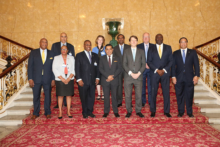 Heads of Delegation with Overseas Territories Minster Lord Ahmed and Brexit minister Robin Walker