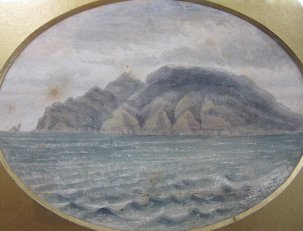 1856 Watercolour of Gough Island