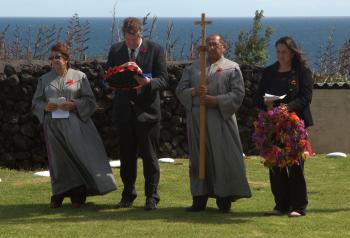 The wreath laying party