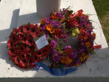 Remembrance Sunday - the Island wreaths