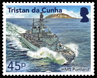 Visiting Royal Navy Ships, 45p, HMS Portland Visiting Royal Navy Ships, 45p, HMS Portland