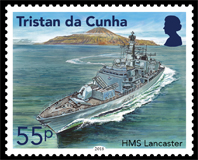 Visiting Royal Navy Ships, 55p, HMS Lancaster Visiting Royal Navy Ships, 55p, HMS Lancaster