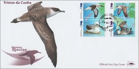 Tristan da Cunha Migratory Species: First day cover