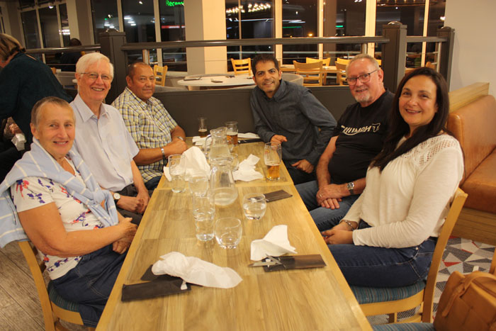 Gwen & John Cooper, Dereck Rogers, Aniket Sardana, Jim Kerr, and Hazel Carter