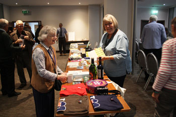 Tessa Smith and Ann Ashworth at the raffle stall