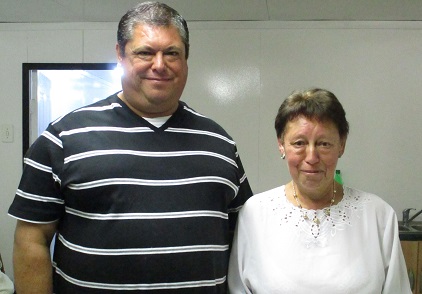 Minnie Glass with her son Kevin Glass.
