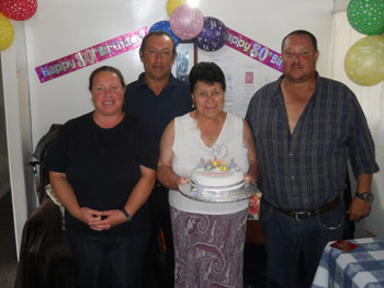 Joan Repetto with her children.