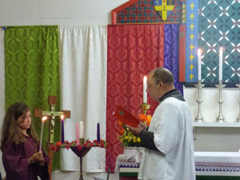Christmas Eve lighting of candles