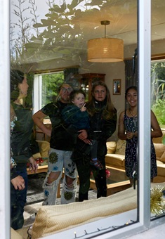 Women and children hiding in the Residency and helping prepare food.