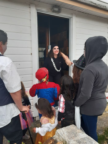 Trick or Treating at the doctor's house.