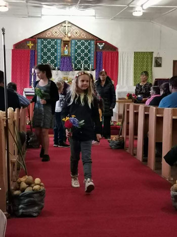 Mother's Day and harvest festival at St Mary's Church, Tristan da Cunha