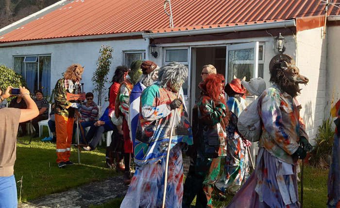 Okalolies being greeted by the Admins at their reception