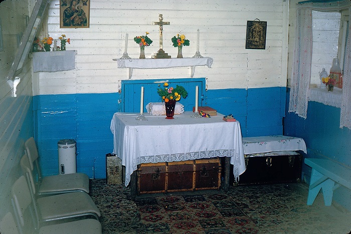 Catholic chapel inside Agnes Rogers' home, 1965