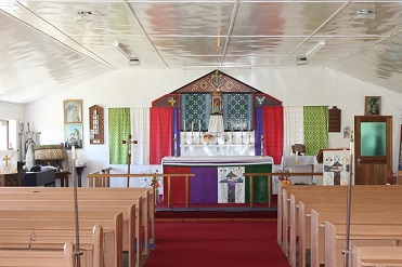 Interior of St Mary's Church, Tristan da Cunha