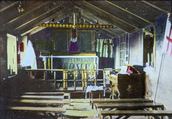 Interior of St Mary's Church, Tristan da Cunha, c.1933