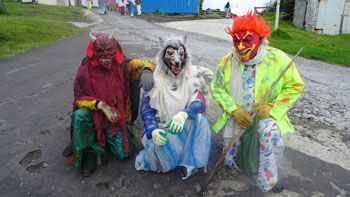 Okalolies "marauding" round the village visiting homes