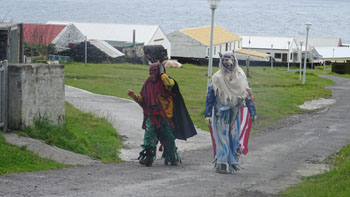 Okalolies "marauding" round the village visiting homes