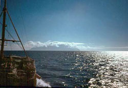 Tristan da Cunha on the horizon