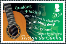 Tristan Song Project, 70p Guitar stamp