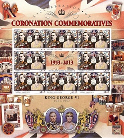 60th Anniversary of the Coronation of Queen Elizabeth II, £1.10 stamp, King George VI