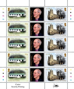 Christmas 2013, Anglican Church, 35p + £1.10 stamps, sheetlet