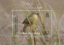 Tristan's Endemic Finches, £2 sheetlet