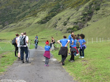 Support team with the children on their sponsored walk 2016