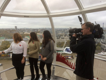 Janice, Jade and Rhyanna at the London Eye
