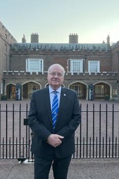 Arriving at St James's Palace