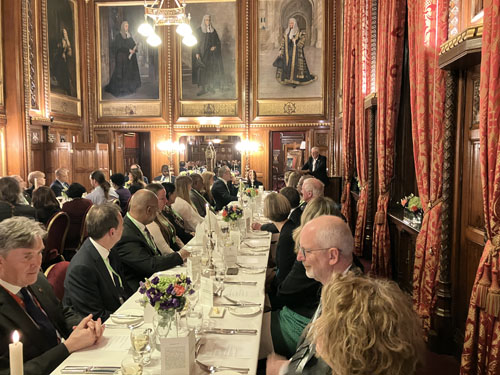 Commons speaker Sir Lindsay Hoyle welcomes guests to Speaker’s House