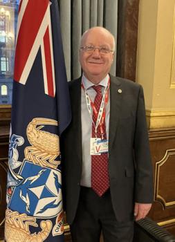 Tristan flag on show in the JMC meeting room