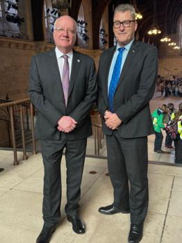 Chris with Tristan Administrator Philip Kendall