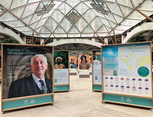 Entrance of the exhibition in Portcullis House