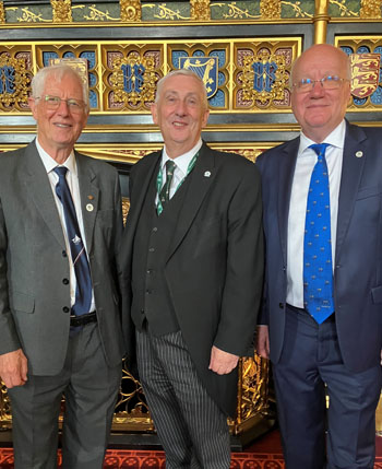 John and Chris with Sir Lindsay Hoyle at the reception in Mr Speaker’s state rooms
