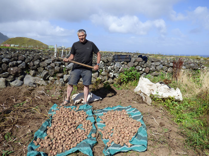 Gianfranco Repetto with a good potato crop