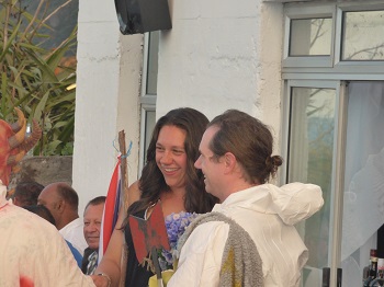 Acting Chief Islander Emma Swain at her reception.