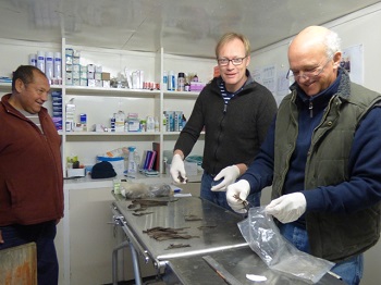 Rat tail counting by Derek Dr Martin and Joe the vet