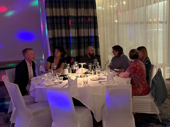 Good conversation at the dinner. Photo: Hazel Carter