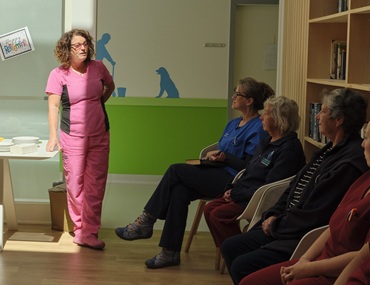 Dentist Penny Granger expressing her appreciation of Teresa's assistance.