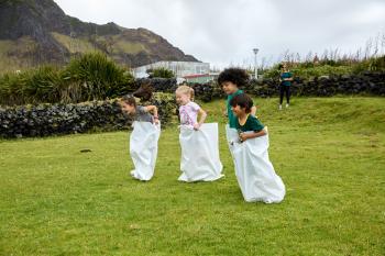 Younger Children's sack race