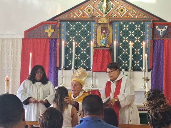 Bishop Geoff conducting the Confirmation service.
