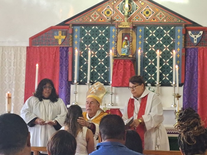 Bishop Geoff conducting the Confirmation service.