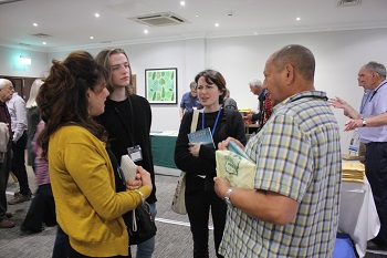 Debbie & Megan Elsmore and Dereck Rogers chatting with Tom